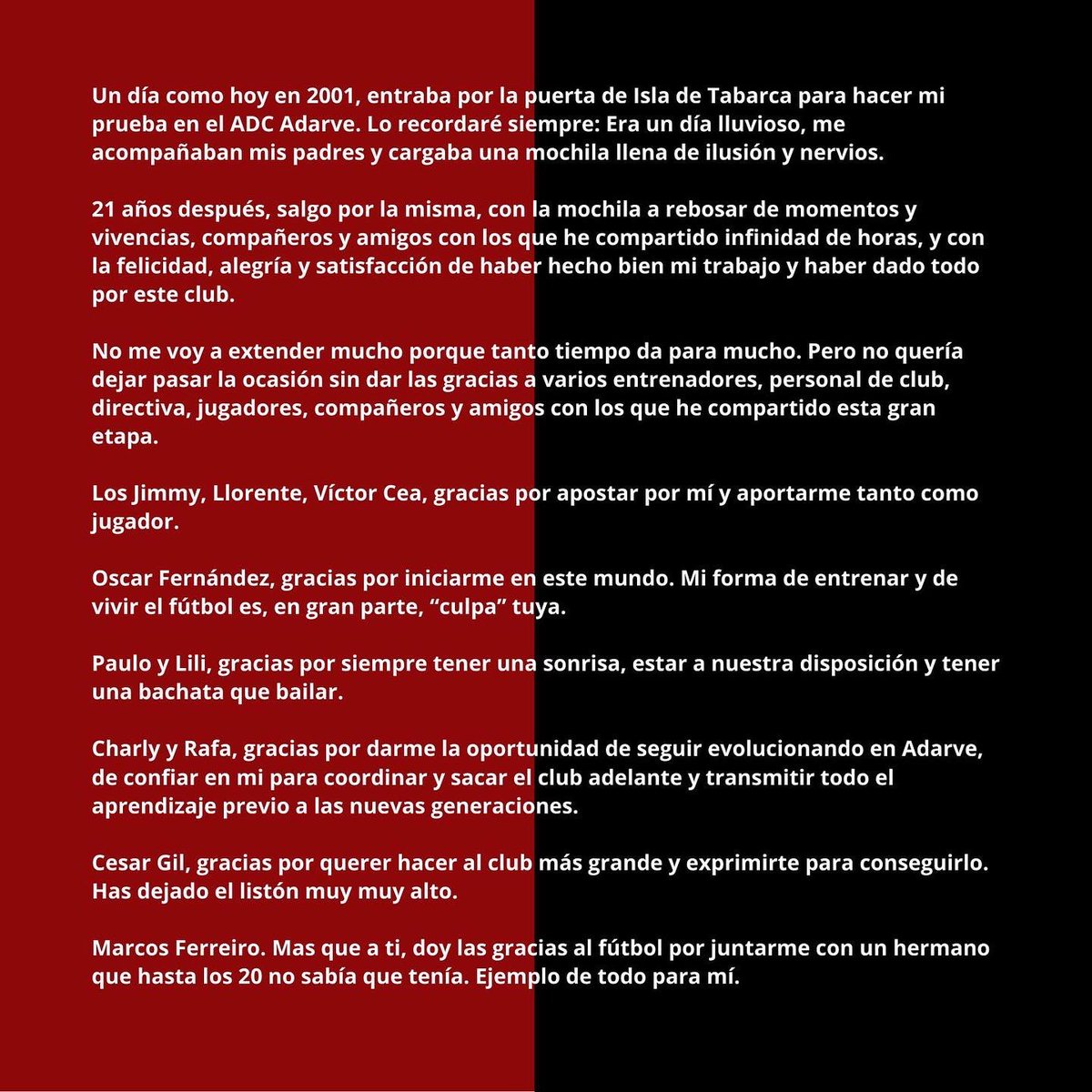alvaromonte10's tweet photo. ¡HASTA SIEMPRE ADARVE!⚽️🔴⚫️ @UnionAdarve https://t.co/MqUUkW7c4B