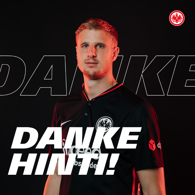 Eintracht's tweet photo. Martin Hinteregger hat sich dazu entschieden, seine Karriere als aktiver Profifußballer zu beenden. 

Diese Entscheidung verdient größten Respekt. Vielen Dank für alles, Hinti! Wir wünschen dir alles Gute für die Zukunft. Du bist und bleibst ein Adler 🦅
#SGE
