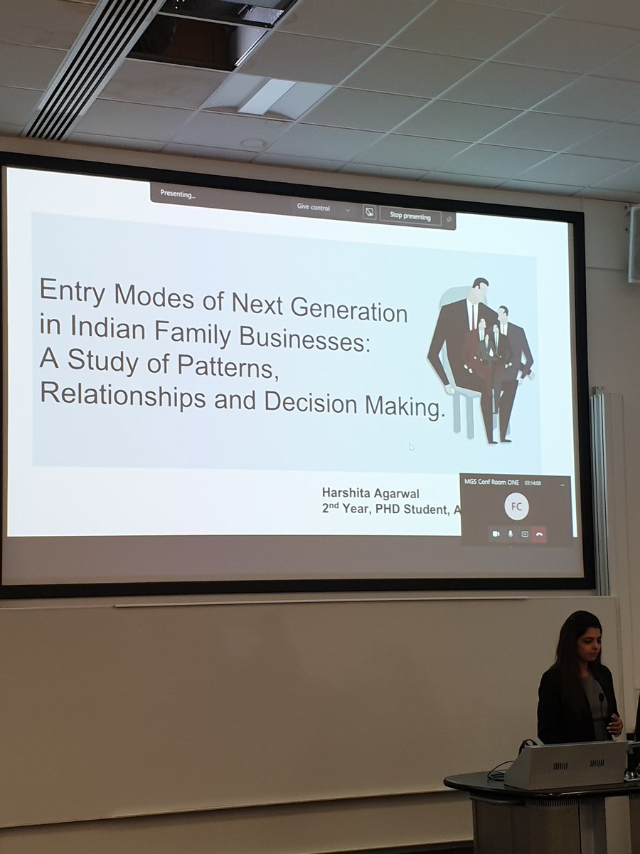 Aston University's Harshita Agarwal talking about the next generation in family businesses #MGSDTPConf22