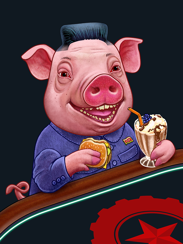 DegenerateFarm's tweet photo. Snort!

A surly Pig Jong Un was just minted as Pig #400. Mint your own upgradable #ChainlinkVRF generated degenerate pig on https://t.co/70TIiJCQq9.

 #Polygon #Chainlink #Alchemy https://t.co/7M6CGmJABC