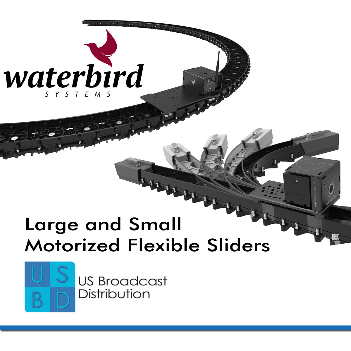 broadcast_us's tweet photo. Flexible Sliders up your production with dynamic movement. Waterbird motorized sliders make the perfect solution for events, house of worship, studios, time lapse, interviews, concerts, product shots, and so much more: https://t.co/ttjnKQf9OR https://t.co/ZfmZkNuPrb