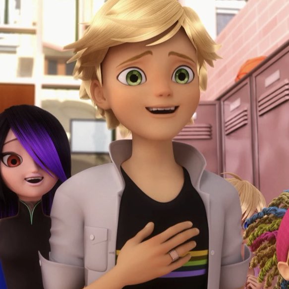 mxrichat's tweet photo. no thoughts just adrien doing that thing with his eyebrows when he’s looking at marinette and marinette only https://t.co/tyzfUa6fT2