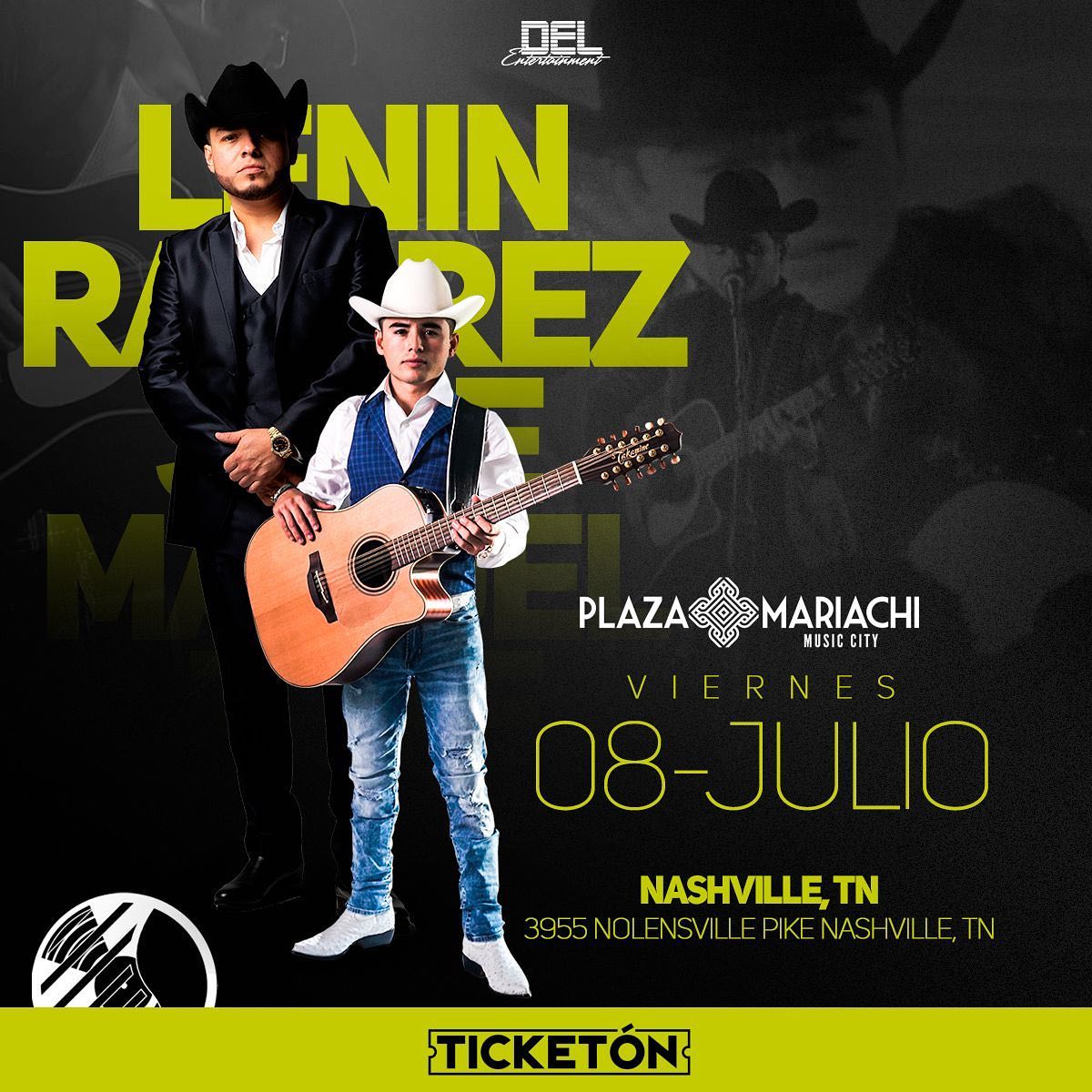 Nos vemos este viernes 8 de Julio en "Plaza Mariachi" en Nashville,TN. donde estaré con mi compa <a href="/leninramirezmus/">Lenin Ramirez</a> 💯🔥 Los Esperamos...
#JoseManuel  #JMLC  #DelRecords  #GiraUsa2022
