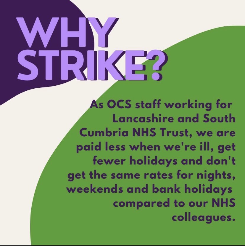 OCSDispute's tweet photo. Details below on how you can support us and picket line times &amp; info ⬇️⬇️⬇️ #PayUpNowOCS #OneNHS #strikes #CostOfLivingCrisis #FairPay @before_profit @TUCNorthWest @The_Gazette @lancstelegraph @StrikeMapUK https://t.co/IMXbhbObJC