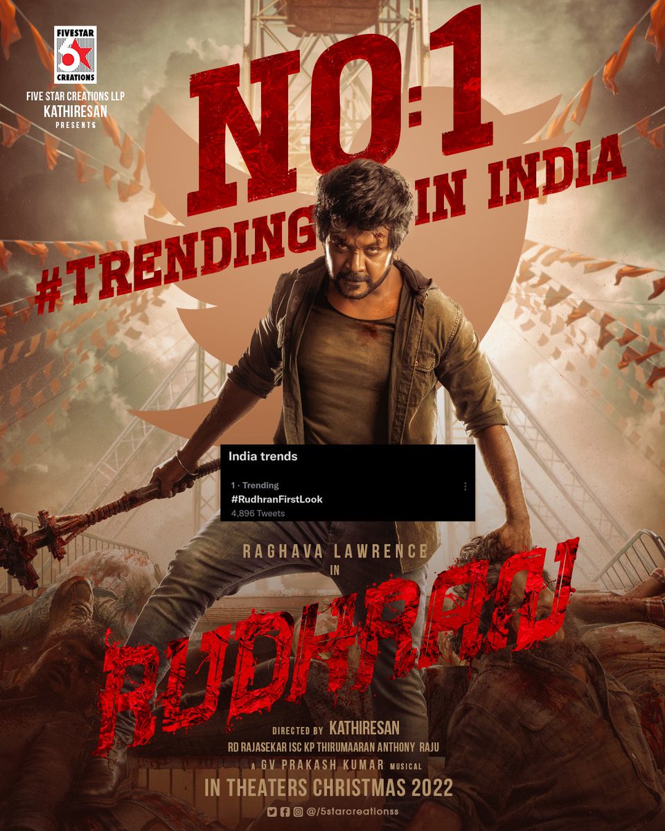 Karthikravivarm's tweet photo. #RudhruduFirstLook https://t.co/3b2HMaBEdt