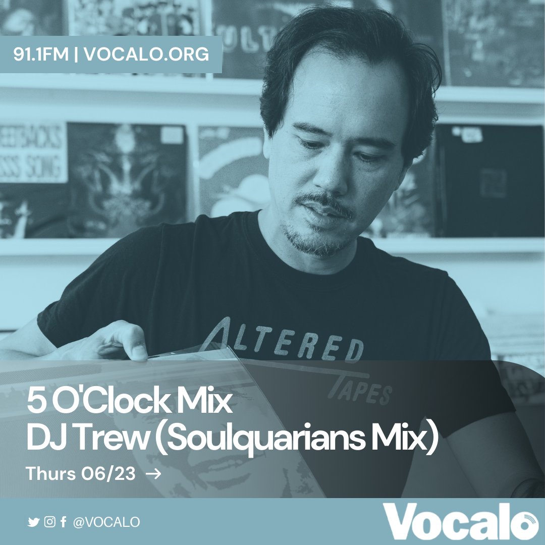 jessedelapena's tweet photo. Tune in to the "5 O'Clock Mix" today @Vocalo 91.1fm for a "Soulquarians" mix by @djtrew @AlteredTapes we talk about the Chicago Vinyl + Vintage Connection 009 this Sun 06/26 @ #EmporiumLogan https://t.co/CyGk18iGv1 #Soulquarians @chivinylconnect #chivinylconnect #vinylconnection https://t.co/mfxjgHZr9X
