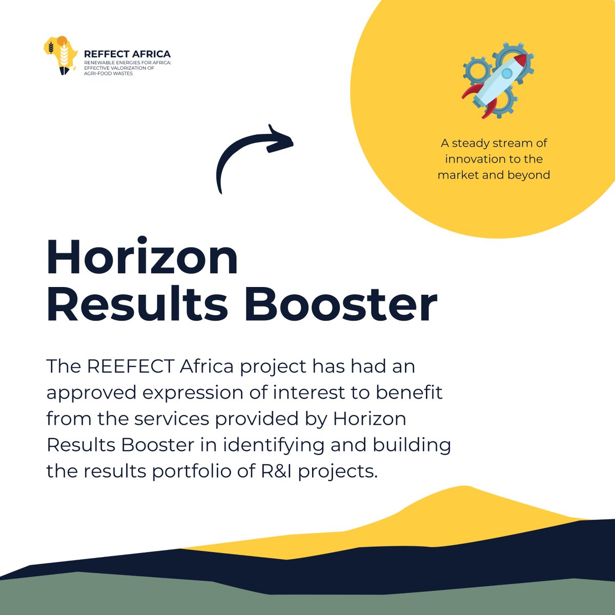 reffect_africa's tweet photo. 🚀Horizon Results Booster is a new package of specialized services to maximize the impact of public investment in R&amp;I and further expand the added value of Framework Programs. 

🍃REEFECT AFRICA has had an approved expression of interest by Horizon Results Booster https://t.co/xGIvI2z63Y