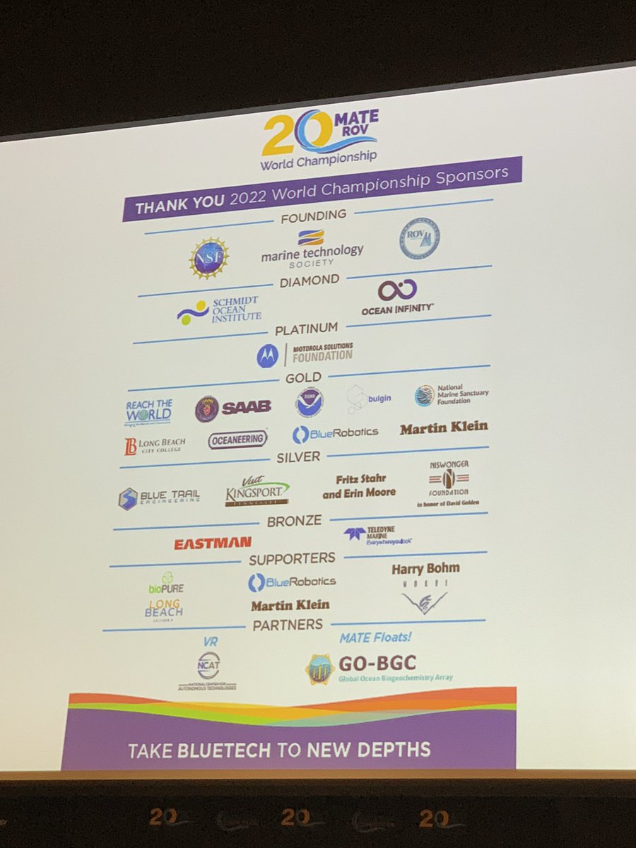 S/O to our incredible sponsors of the MATE ROV World Championship! #watergame