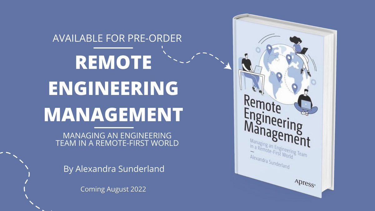 My book is now available to pre-order!! 📚🎉

"Remote Engineering Management" sums up everything I've learned in my 10 years of working remotely, and how to be the best remote leader possible.

It's available on Amazon, Barnes &amp; Noble, Indigo, and more: amazon.com/Remote-Enginee…