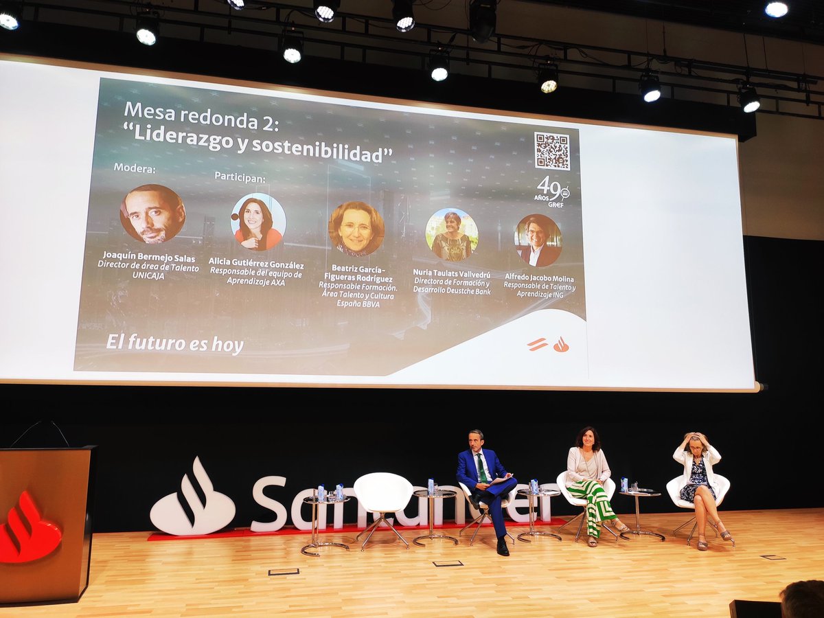 Hoy hemos disfrutado de una jornada sobre sostenibilidad en el GREF <a href="/InfoGref/">Gref</a> donde responsables de formación y desarrollo de la banca y los seguros  han hablado del presente y del futuro de las estrategias de sostenibilidad vinculadas al aprendizaje <a href="/AliciaGutiG/">Alicia Gutiérrez</a> <a href="/AXASegurosEs/">AXA España</a>