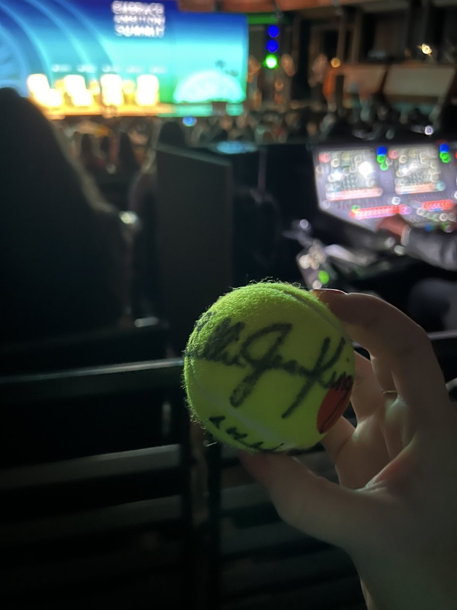 Thank you, Title IX. 

Would not be the woman, leader, or competitor I am today without you.

Still amazed at this ball Billie Jean King hit into the crowd at #embraceambition - women have come a long way, but there’s further to go.