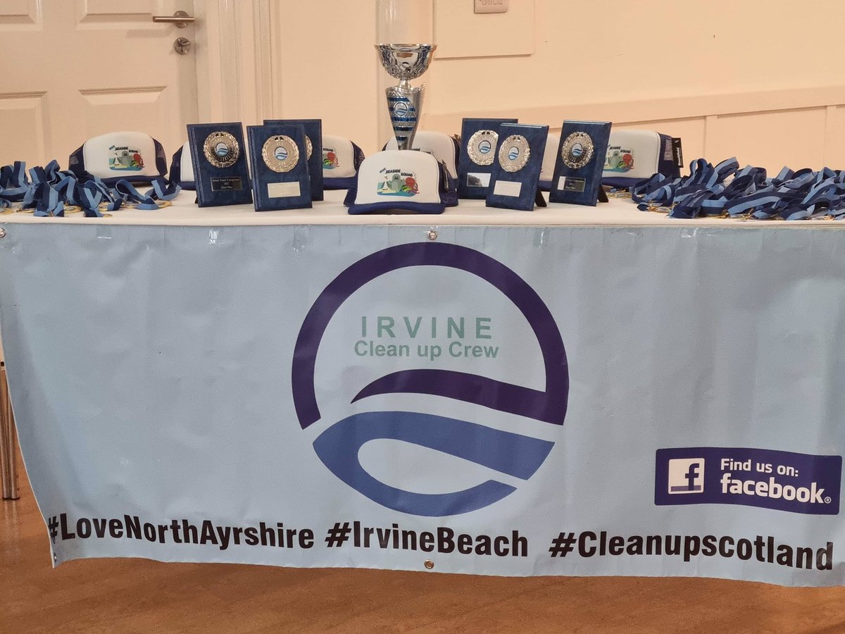 IrvineBeach's tweet photo. All set for tonight’s School Poster competition award ceremony. Well done to all the schools who took part. Choosing winners from over 500 entries was soooo tough. #ayrshire #marinelitter #ecoschools https://t.co/av167cbDlg