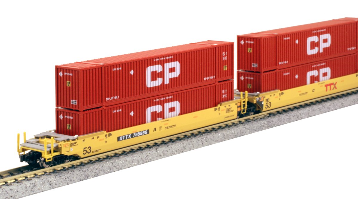 Final product shots are now available of the newest release of Kato's N scale MAXI-IV well cars! BNSF well cars are in stores now with TTX Well cars coming in early July! katousa.com/n-maxi-iv/