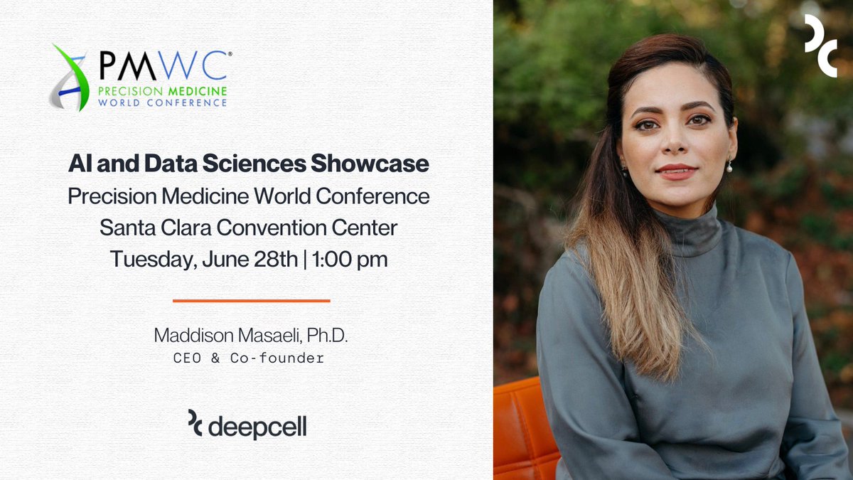 deepcellbio's tweet photo. Join our CEO and Co-founder, @MaddisonMasaeli, at #PMWC22 to hear about Deepcell's groundbreaking work in #morpholomics and using our AI-powered imaging and sorting technology to classify & isolate individual diseased cells. On Tuesday, June 28 at 1:00pm. https://t.co/N4NWiiiaTN https://t.co/Y7QkeUzm6P