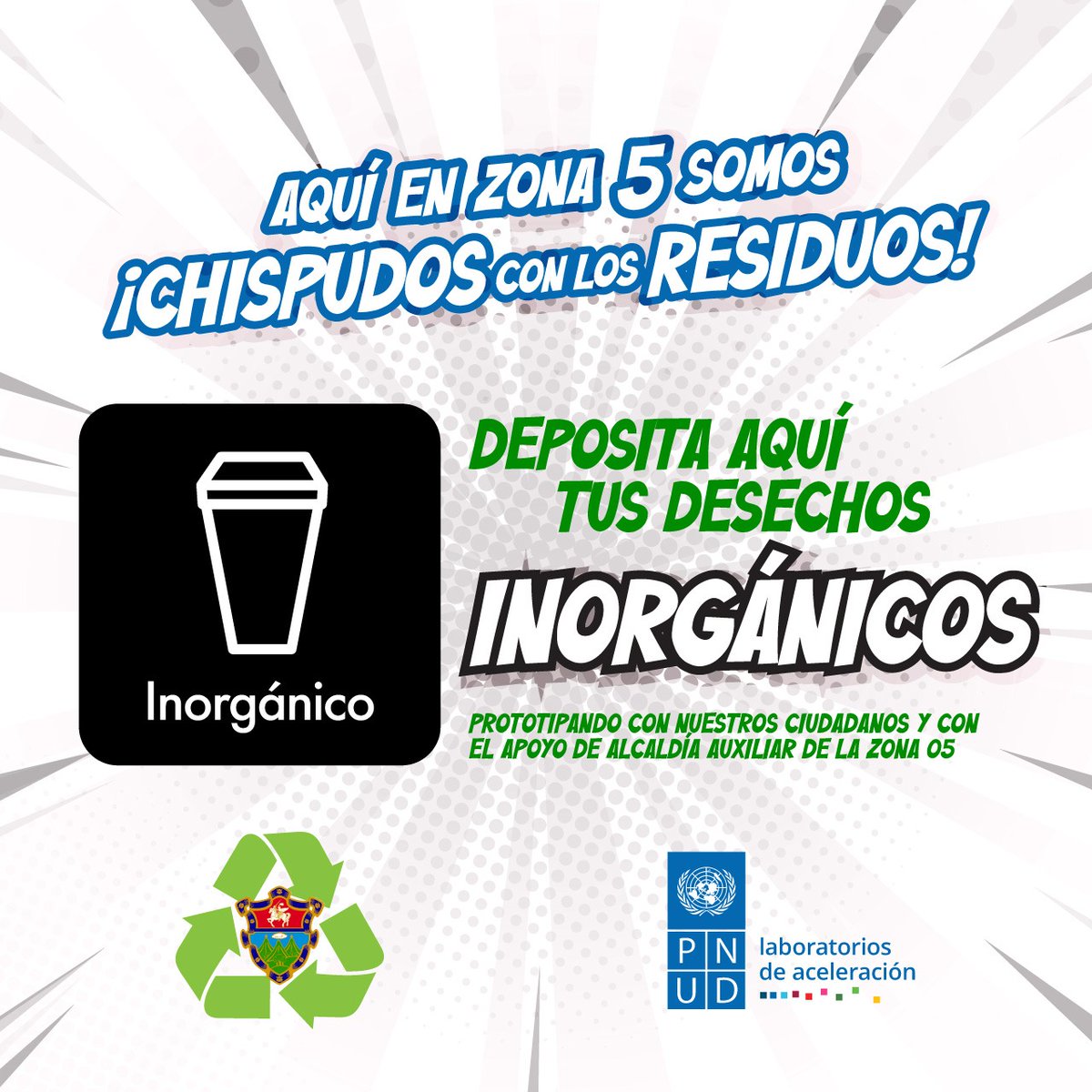 AreliTGW's tweet photo. @muniguate presenta proyecto “Chispudos con los Residuos” que se lanzó como plan piloto en la zona 5, ya que según el Acuerdo Gubernativo 164-2021 se establece que en agosto de 2023, todos seremos responsables de separar nuestros desechos.  
@TGWdigital https://t.co/mUCwabLLYp
