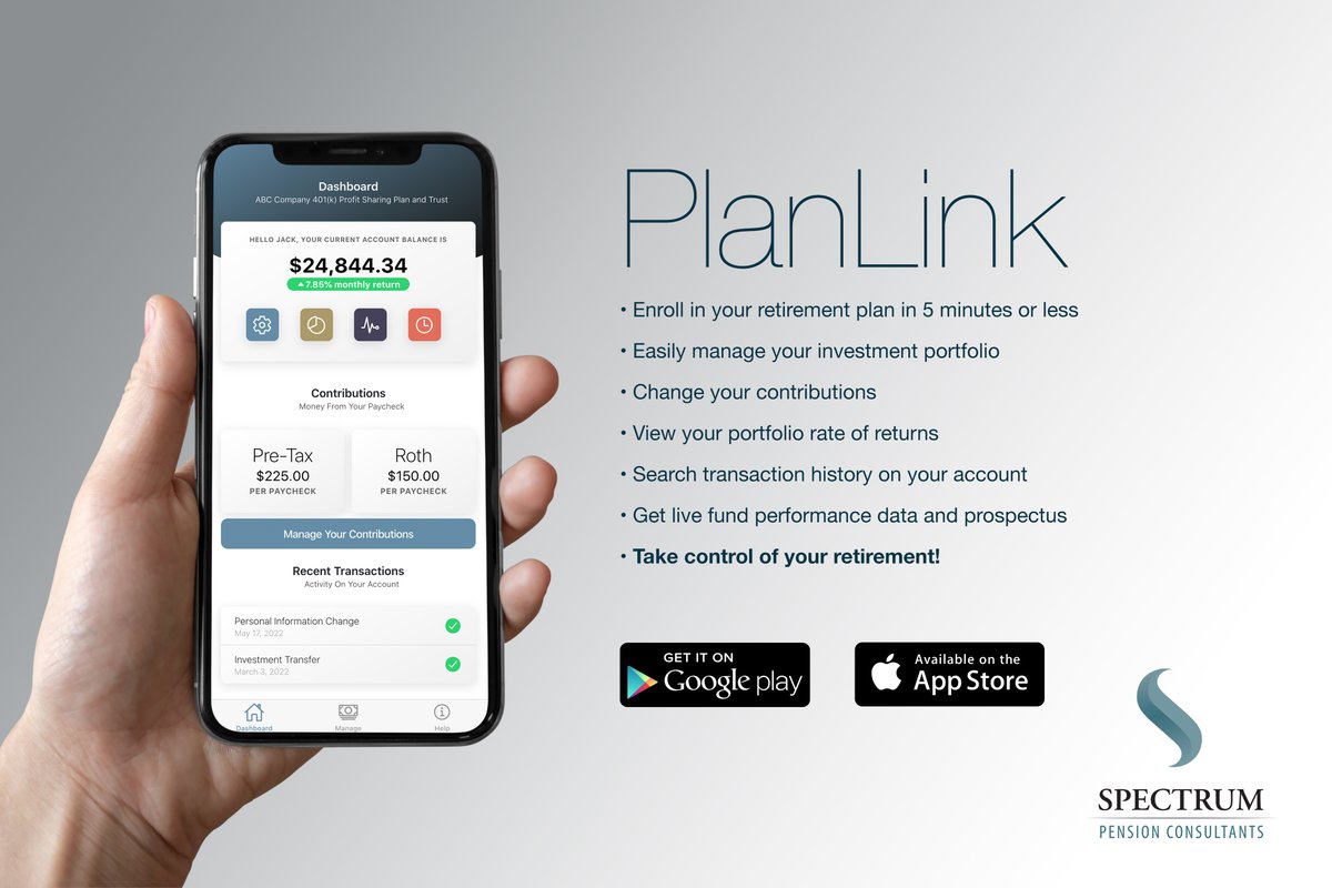 Our PlanLink mobile app is now available for download on Google Play and the App Store! #PlanLink enables #401k plan participants to enroll in their retirement accounts in less than 5 minutes and manage their accounts when they are on the go.

globenewswire.com/news-release/2…