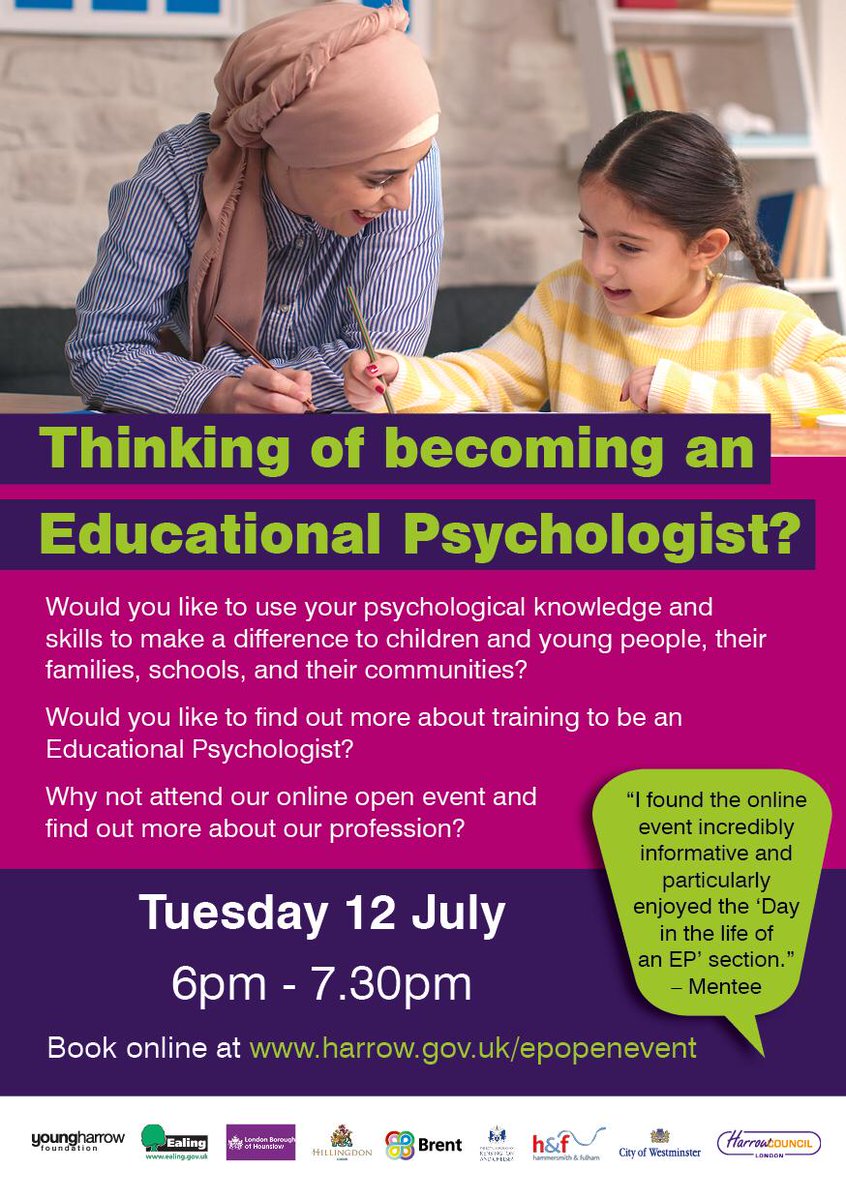 beeplondon's tweet photo. Open event for those considering applying for the Educational and Child Psychology doctoral training. Please share with your networks or tag people who might be interested https://t.co/R6atRRbeOz