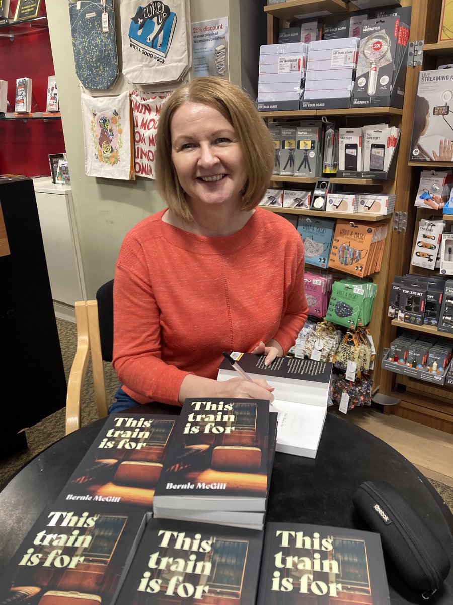 berniemcgill's tweet photo. I signed some copies of This Train is For in ⁦⁦@WaterstonesCole⁩ today. I’ll sign some more in Waterstones Foyleside at 7pm tomorrow (Friday 24th). Call in if you’re about. I might even read a bit of a story (out loud). And there’ll be refreshments, I’m told. ⁦ https://t.co/IaTWWIwMpT