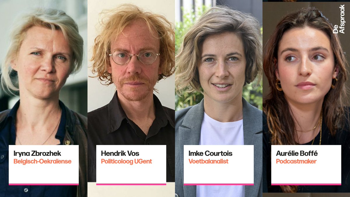 Straks in #deafspraak: komt Oekraïne bij de Europese Unie? Een vraag voor Iryna Zbrozhek en Hendrik Vos. Imke Courtois over de (vrouwelijke) sportzomer en <a href="/aurelie_boffe/">Aurélie</a> won een Belfius Persprijs voor haar podcast 'Snapt ge mij nu?'. Om 20u35 op @canvastv