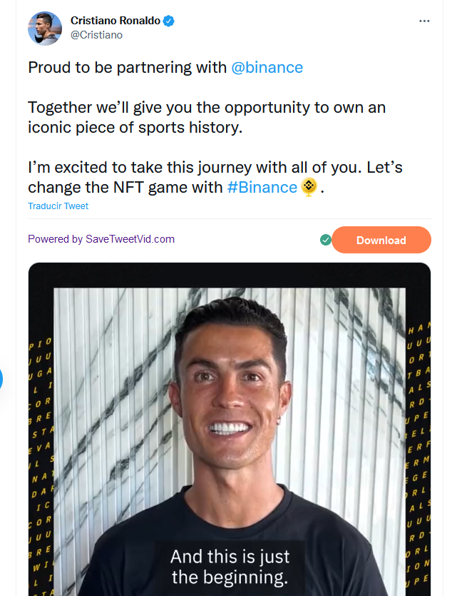 EconoCabreado's tweet photo. Vaya... Cristiano Ronaldo se asocia a #Binance , la empesa de criptomonedas que llegó ha hacer un corralito en la última caída y que lleva perdido un 56% de valor en los últimos 6 meses... Qué puede salir mal🤷‍♂️ https://t.co/j2JUTpA3HK