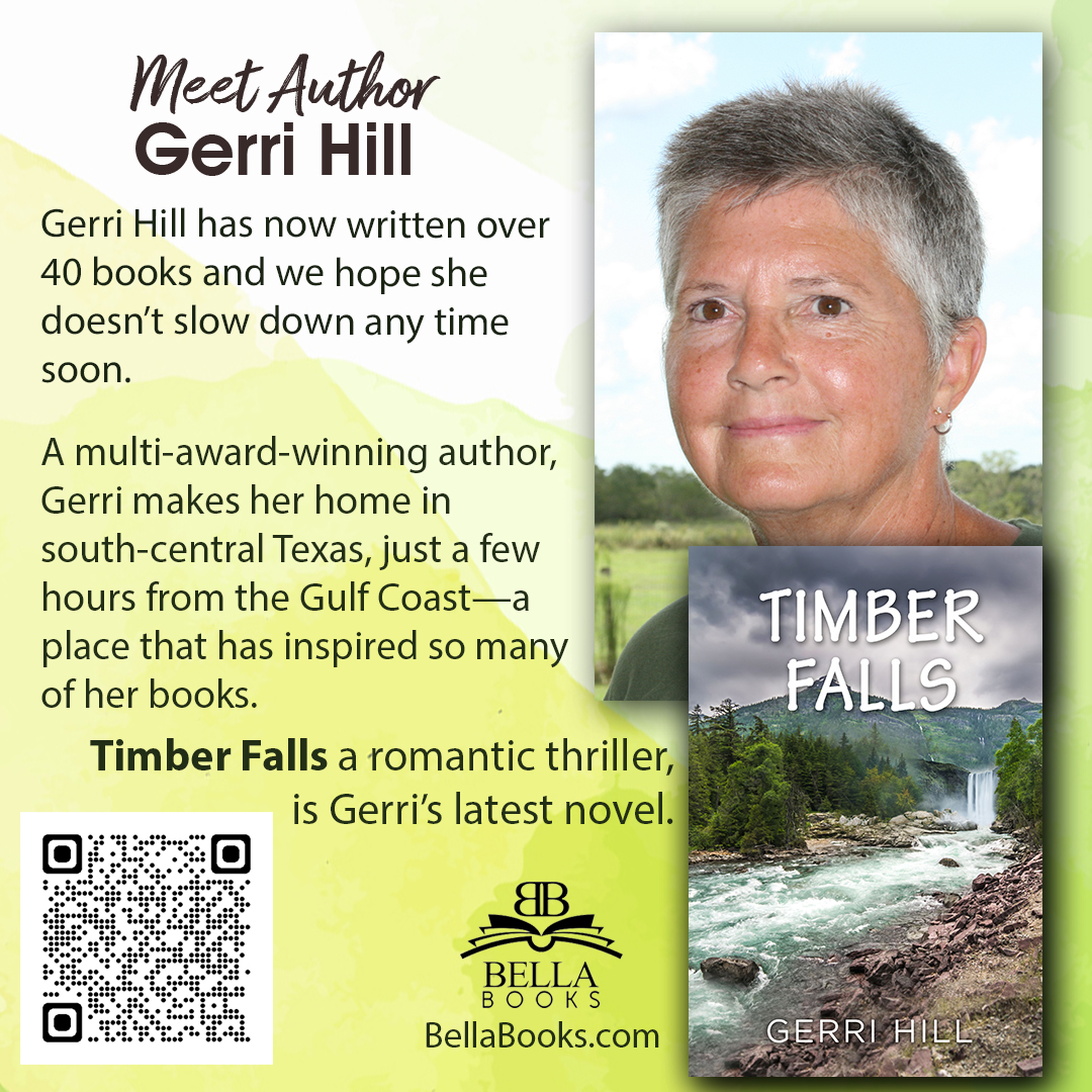 bellabooks's tweet photo. Meet #BellaBooks author Gerri Hill. Gerri's latest novel with Bella Books, Timber Falls, is a July release. For more on Gerri visit: https://t.co/9Hf2k0pheM

#fiction #romance #mystery #lesfic https://t.co/8z7R9Uyzyv