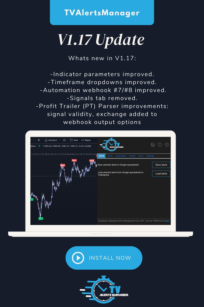 TVAlertsManager's tweet photo. TVAlertsManager V1.17 Update!
Simplify Alert Management using TVAlertsManager - download the extension here: 

--> https://t.co/kAwtOlrgxL  <-- https://t.co/B9XbSzvpce