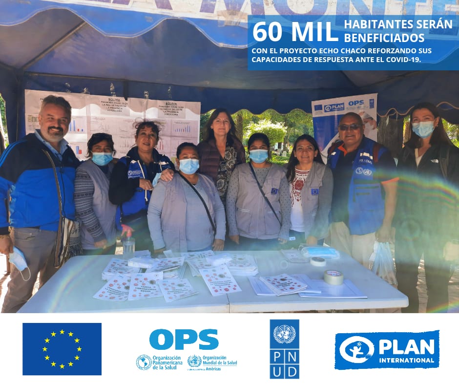 OPSOMSBolivia's tweet photo. Buscando consolidar los alcances del proyecto ECHO #Chaco, @OPSOMSBolivia  junto a @PlanBol y el @PNUDBolivia expusieron el proyecto ante los Coordinadores Residentes de ONU Bolivia, ONU Paraguay y ONU Argentina y a las autoridades locales. https://t.co/czJjAgshmZ