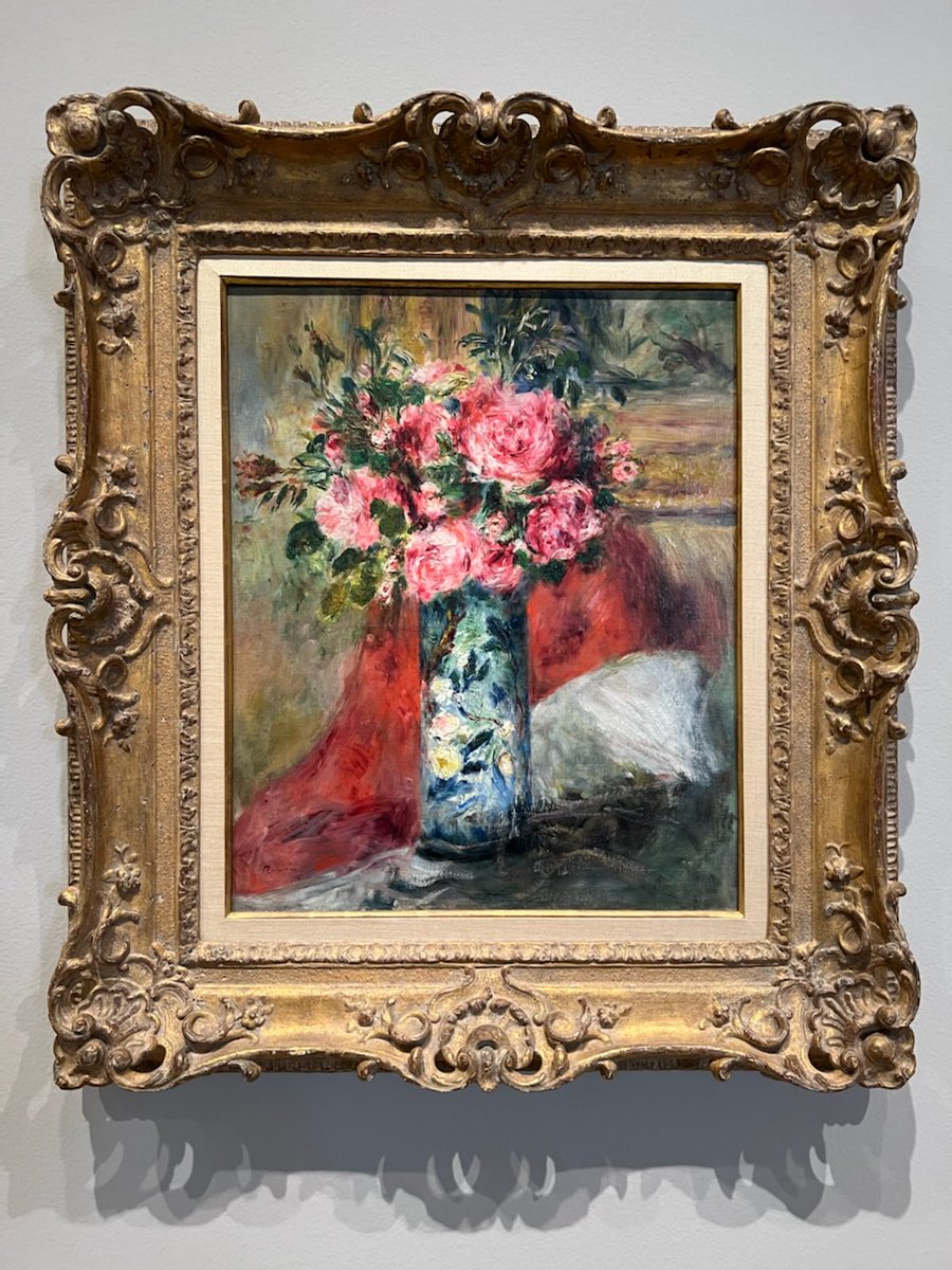 DallasMuseumArt's tweet photo. On this #NationalPinkDay let's take a closer look at this beauty! 🌸

"Roses and Peonies in a Vase," by Pierre-Auguste Renoir was made in 1876. In this masterpiece, we see how Renoir played with colors and textures. 🌹 #MyDMA

Learn more about #Renoir ➡️ https://t.co/sbbXKMtEUc https://t.co/LGp2jgftOM