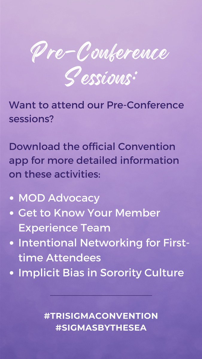 Want to attend our Pre-Conference sessions? Download the official #TriSigmaConvention app for more detailed information on these activities.