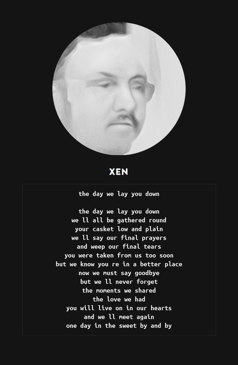 XenTheOrigin's tweet photo. the day we lay you down https://t.co/J0EP36l8lo