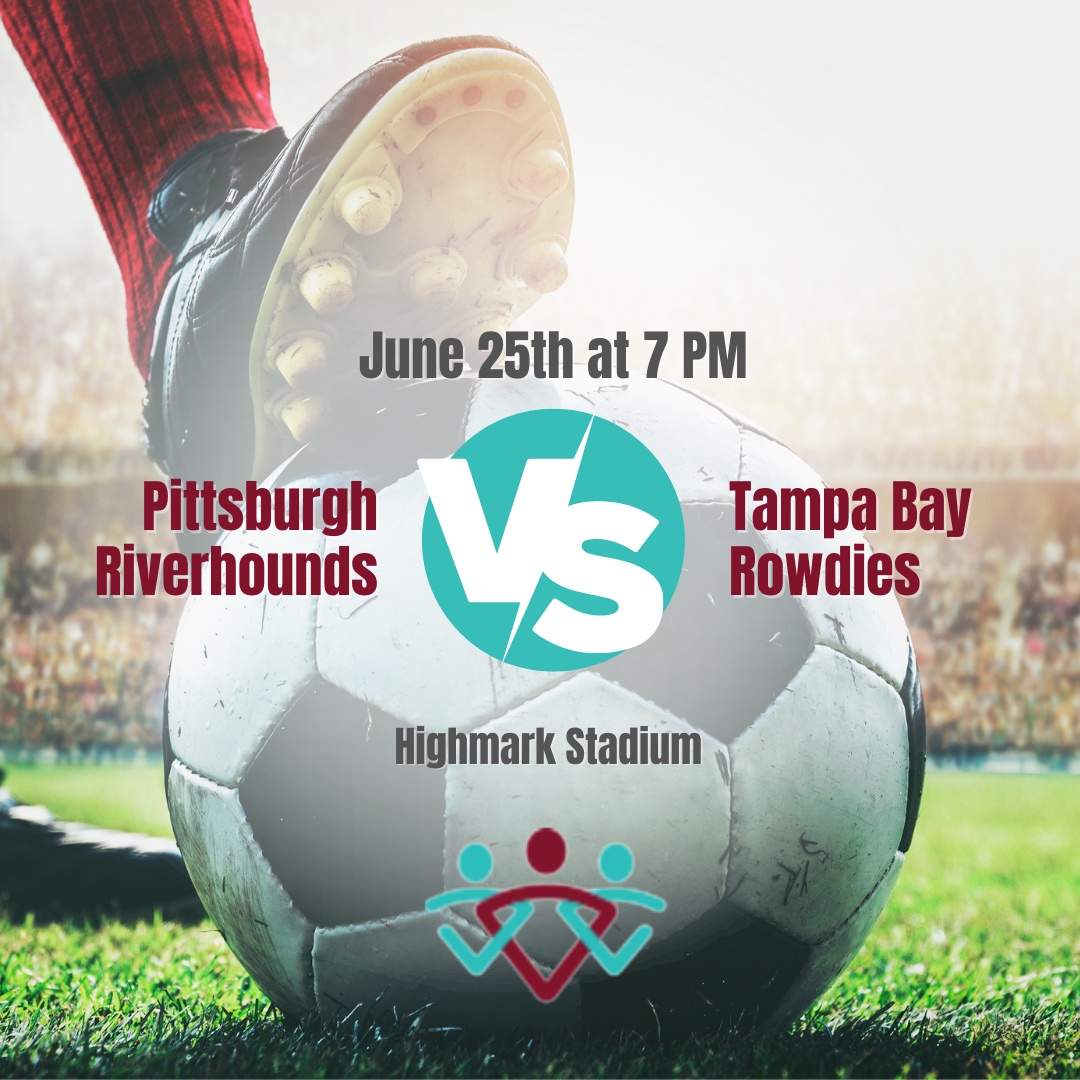 Join us this Saturday, June 25th at 7 PM to watch the Pittsburgh Riverhounds take on the Tampa Bay Rowdies at Highmark Stadium! You’ll find a NASH kNOWledge table where we’ll be putting the ‘fun’ in fundraising…💯 Get tickets now, here riverhounds.com/tickets/