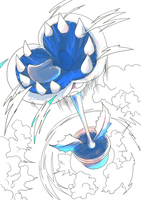 自分の描き方的にあるレイヤーを消すだけで結構面白い色合いになって1人で遊んでたりするので、ちょっと共有してみる 