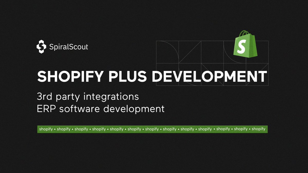 SpiralScout's tweet image. We are your go-to resource for any Shopify-related design and development needs, including custom #ShopifyPlusDevelopment, complex app development on Shopify, 3rd party integrations, migrations, ERP soft development and integrations.

Have a project or an idea? Let’s discuss.