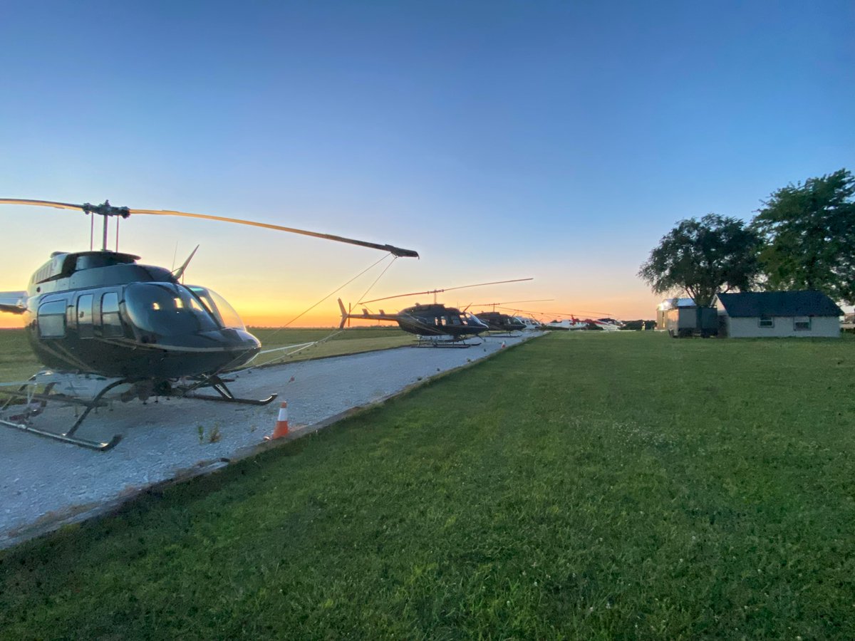 THeliteam's tweet photo. We are spooled up and ready for our biggest year yet! The fleet doesn’t fit in the frame anymore, but all 10 aircraft are ready to roll! https://t.co/GQfkAyQRe3