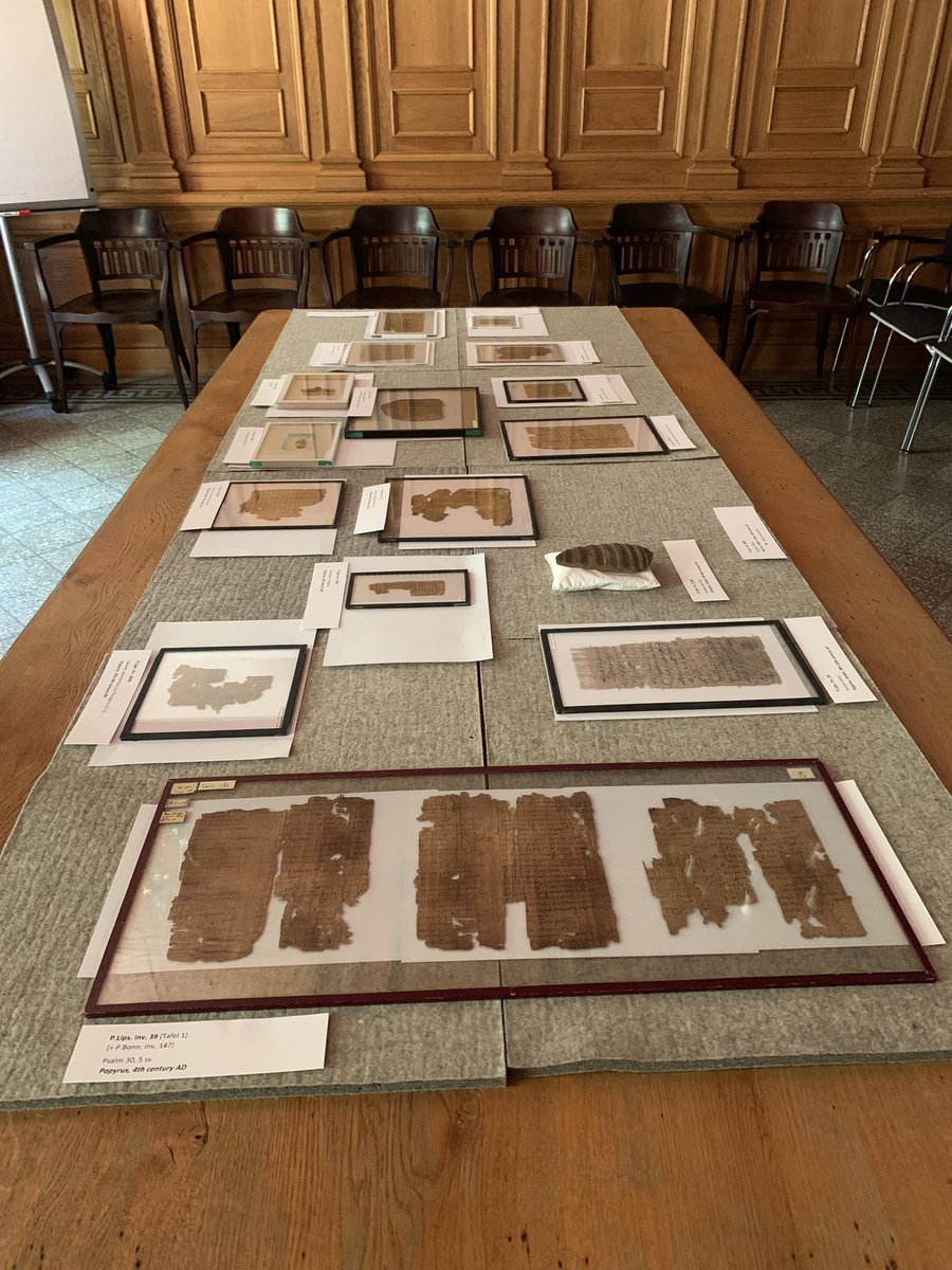 iamkristinesr's tweet photo. Sometimes tape is the enemy, but today tape is the evidence!🧐
Identifying the hands of previous papyrus conservators in Jorg Graf’s excellent paper at Sixth Papyrus Curatorial and Conservation Meeting @ubleipzig 📚
#CBLconservation #Albertina #papyrusconservation #papyrus https://t.co/tMxd8mamrb