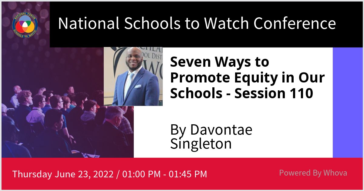 I am speaking at National Schools to Watch Conference. Please check out my talk if you're attending the event! #STW2022 #schoolstowatch #middlegrades - via #Whova event app