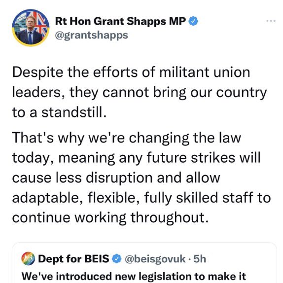 AngelaRayner's tweet photo. As well as a useless Transport Secretary, Grant Shapps is a danger to public safety.

Temps operating 25,000-volt rail control centres or 140mph train signals?

He’s learned nothing from the safety failings and grounded vessels of the P&amp;O scandal.

Why can’t he just do his job? https://t.co/MHZyXzQqya