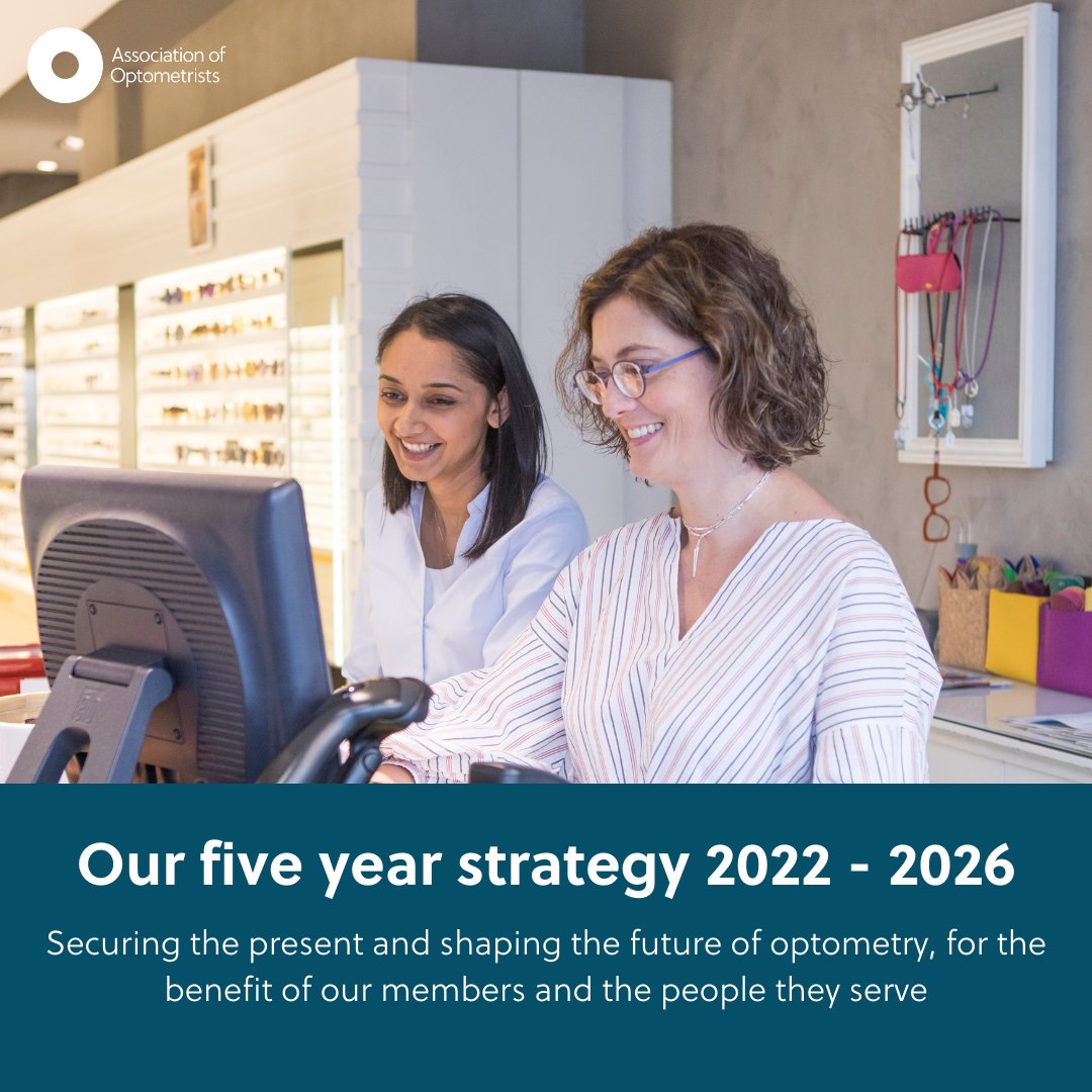 The_AOP's tweet photo. Our new strategy responds to profound changes in UK eye care driven by the COVID pandemic, proposed health reforms and new technology; and takes a much-needed long view on supporting the delivery and expansion of optometric services by AOP members: https://t.co/i0eavuxMJW https://t.co/JcQ9o7d6Mv