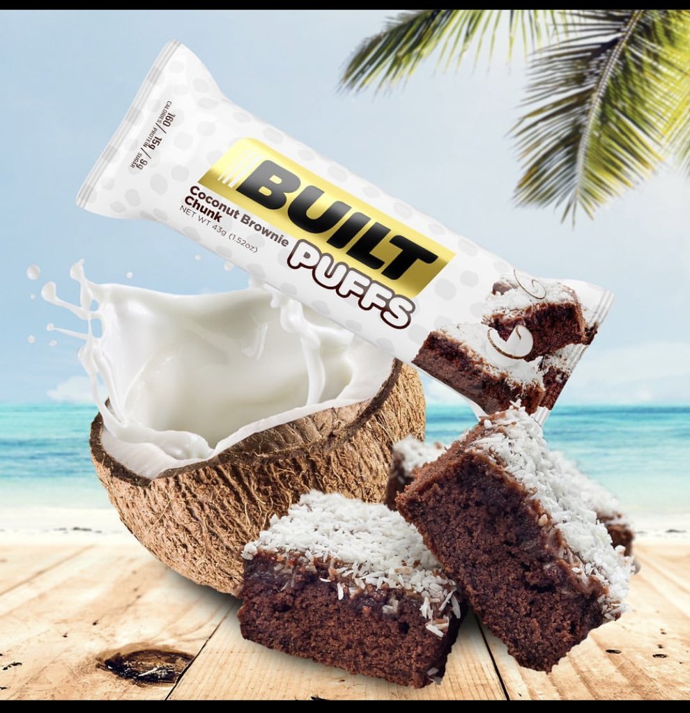 BarJenna's tweet photo. Coconut Brownie Puff are here!! Use the link in my bio or code Jenna10 for 10% off! Go quick as these delicious puff won’t last!! @Built_Bar #imbuilt #builtbar https://t.co/bYPPQQL3rZ