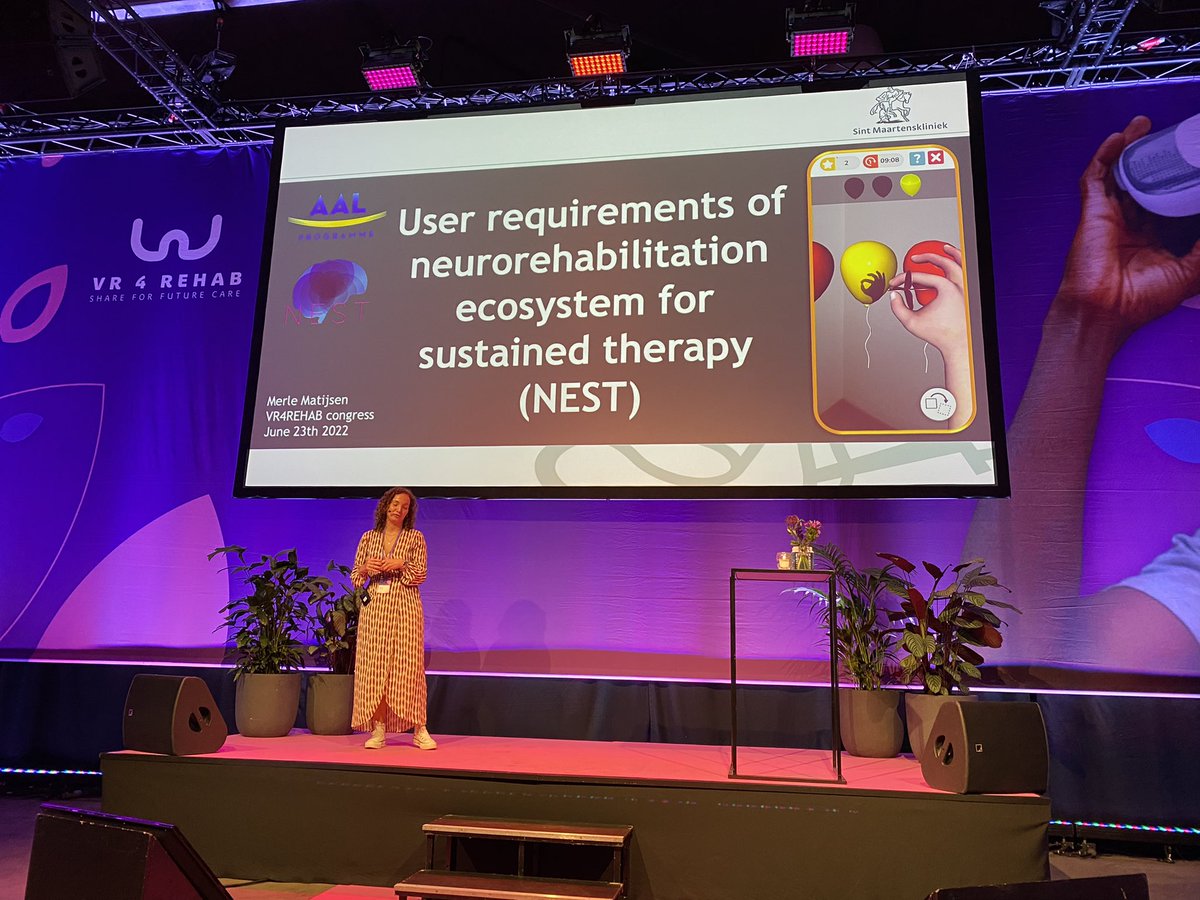 EodyneSystems's tweet photo. #VR4REHAB the #AAL project #NEST is on the spotlight with #MerleMatijsen from @maartenskliniek  to discuss the user requirements for a #rehabilitation ecosystem for sustained #therapy. @eodyne, @surodrig, @AALProgramme - https://t.co/X1DPDntR4B https://t.co/NfP6FIljiQ