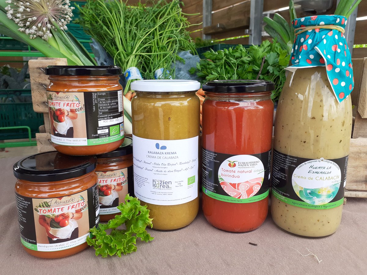 VG_Empresas's tweet photo. 🍅🥒 Frogatu Basaldean dauden nekazaritza-proiektuetako ontziratuak: kalabaza, kalabazina, tomatea etab!
--------------
🍅🥒 ¡Prueba los embotados de los proyectos agrícolas de #Basaldea: calabaza, calabacín, tomate...!
📆 Salmenta/ Venta: 6 y 20/07 edo tlf: 600 210 833 https://t.co/cluQQxAUM1