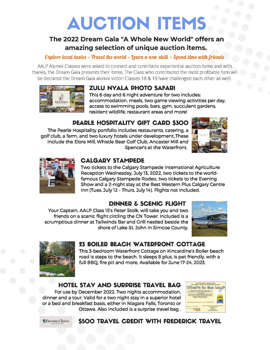 Hey #ontag, check out these amazing auction items that will be up for grabs tomorrow at our <a href="/AALPDream/">AALP Dream Gala</a> Gala tomorrow night. I may be biased, but Lennox Lambs produces incredible Ontario Lamb!