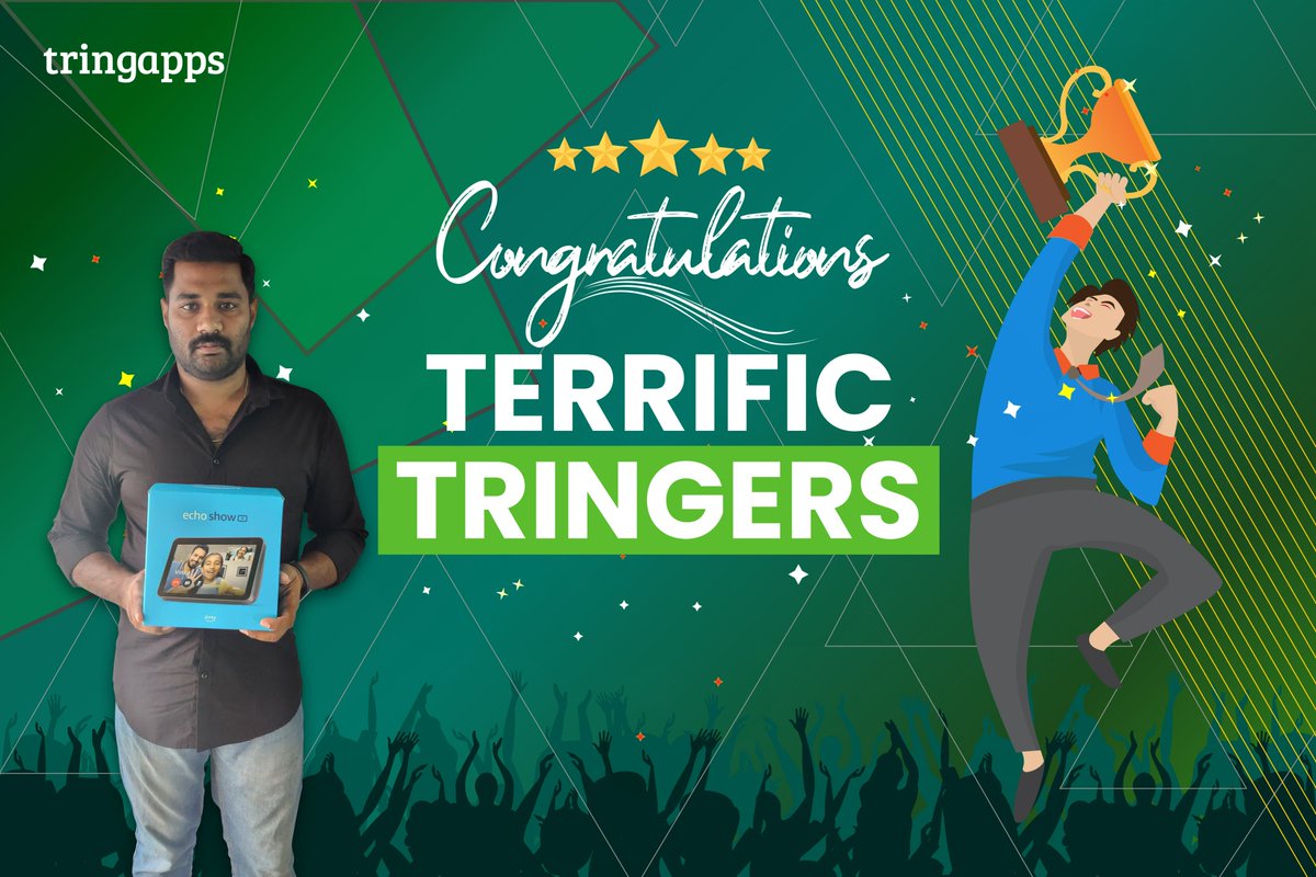 tring_apps's tweet photo. Here's the next winner of our #terrific_tringers reward program.
Sankar V takes home an Amazon Echo Show for being a terrific tringer!
#TerrificTringers #tringapps #tringers #rewards_recognition #culture https://t.co/GhvRAIp0hg