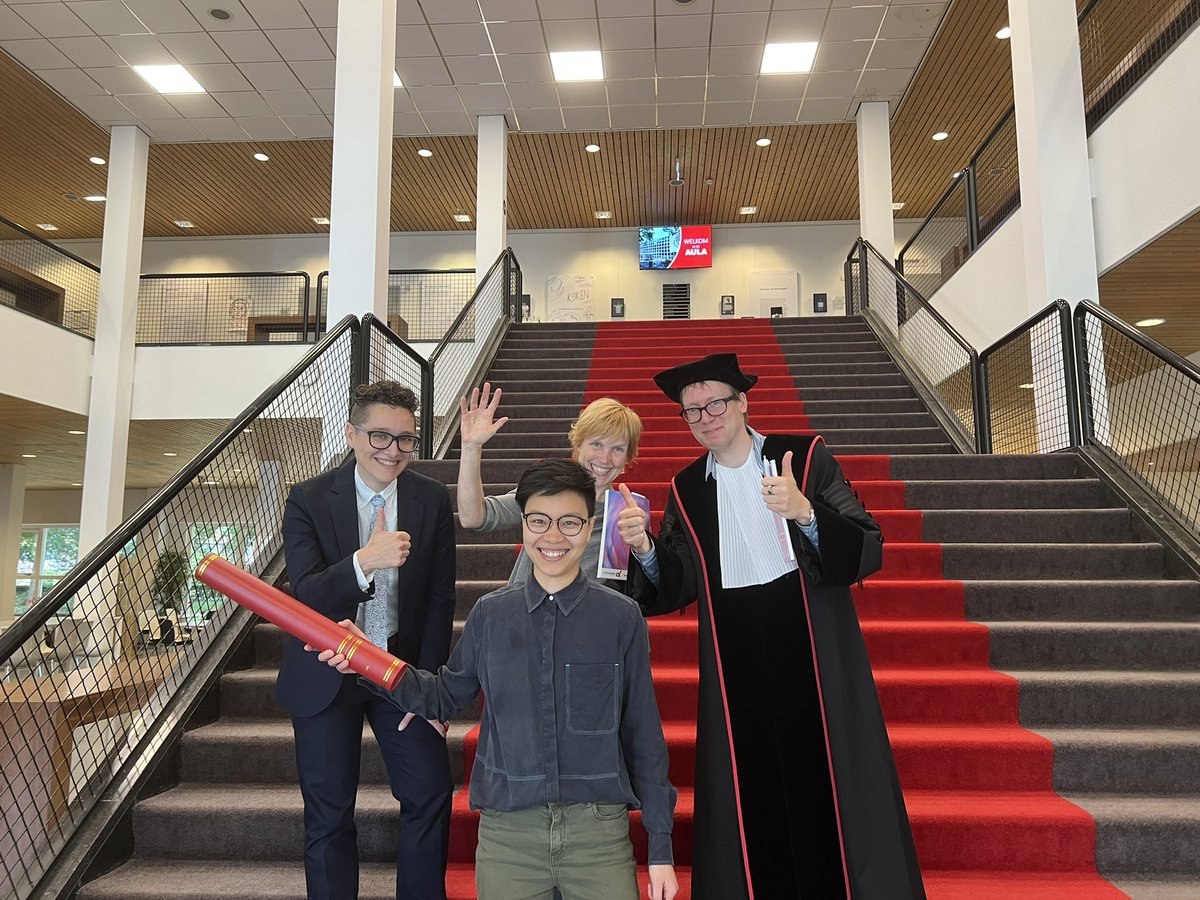 joeyzyzyzy's tweet photo. Officially a doctor now! Thanks these three amazing ppl @flodlan @haegenslab @jannekejehee who co-parented me during my PhD! https://t.co/sRPTMdyoSk