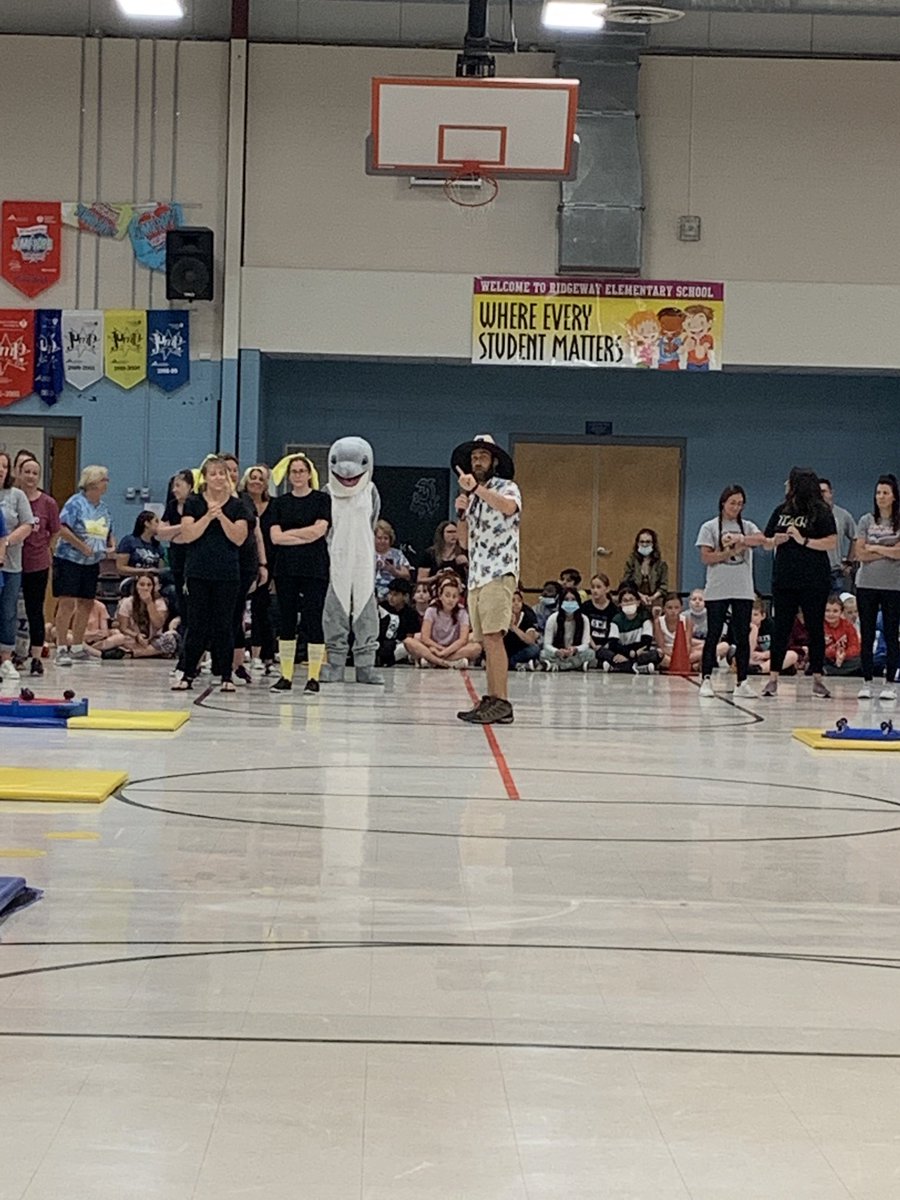 Mr. Dyer reviewing the rules as we get ready for our school wide assembly- Save Summer!