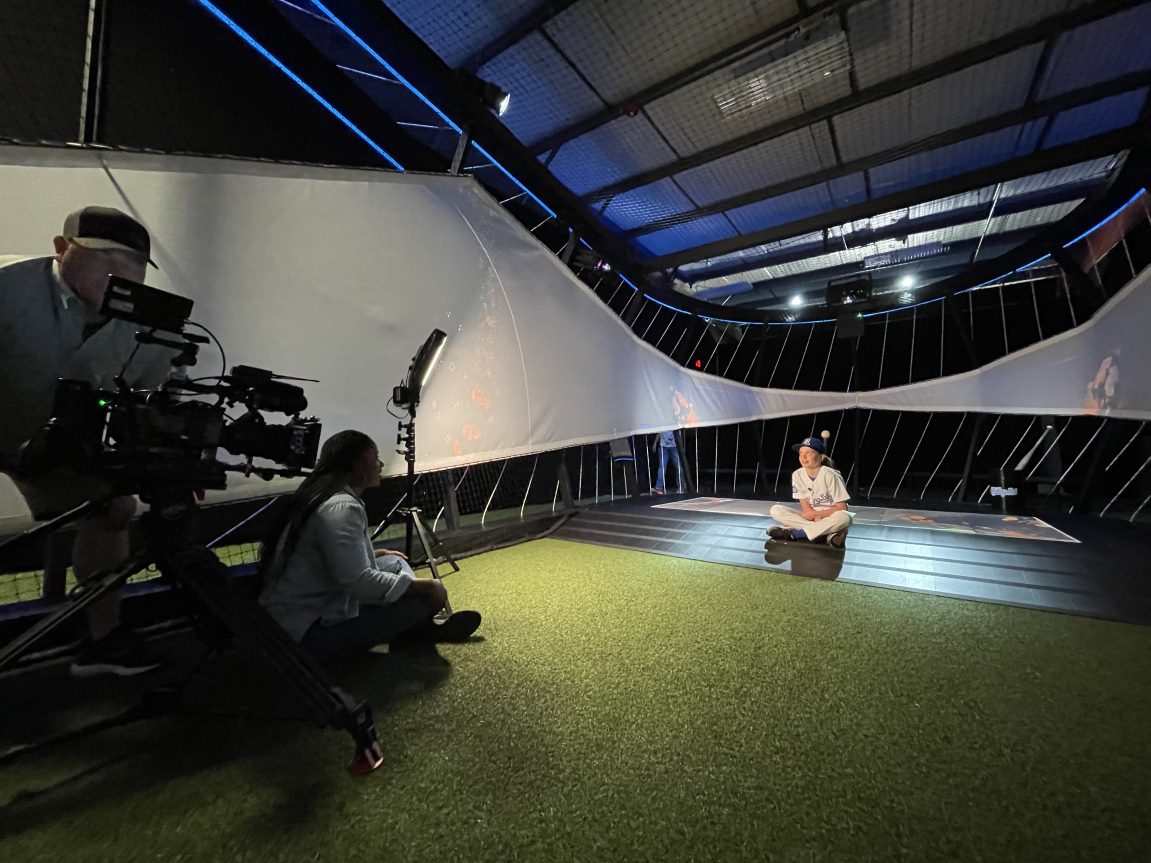 SASsoftware's tweet photo. Today around 9:10 AM ET! Watch the @TODAYshow for an inside look at #SASBattingLab, our new interactive AI-powered batting cage helping kids improve their baseball + data literacy skills. We had a blast hosting the Today Show on our campus and in the Lab! Here's a sneak peek 🎥 https://t.co/HVb9QK2oLE
