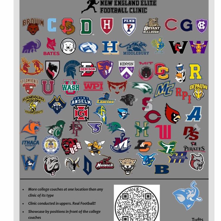 SamPaolini2's tweet photo. Super exited to participate over the next two days in New Englands Elite Football Clinic! Can’t wait to compete and make new connections. @Prep_Football @CoachJustin10 @EliteFBClinics https://t.co/hhSFxFjj2n
