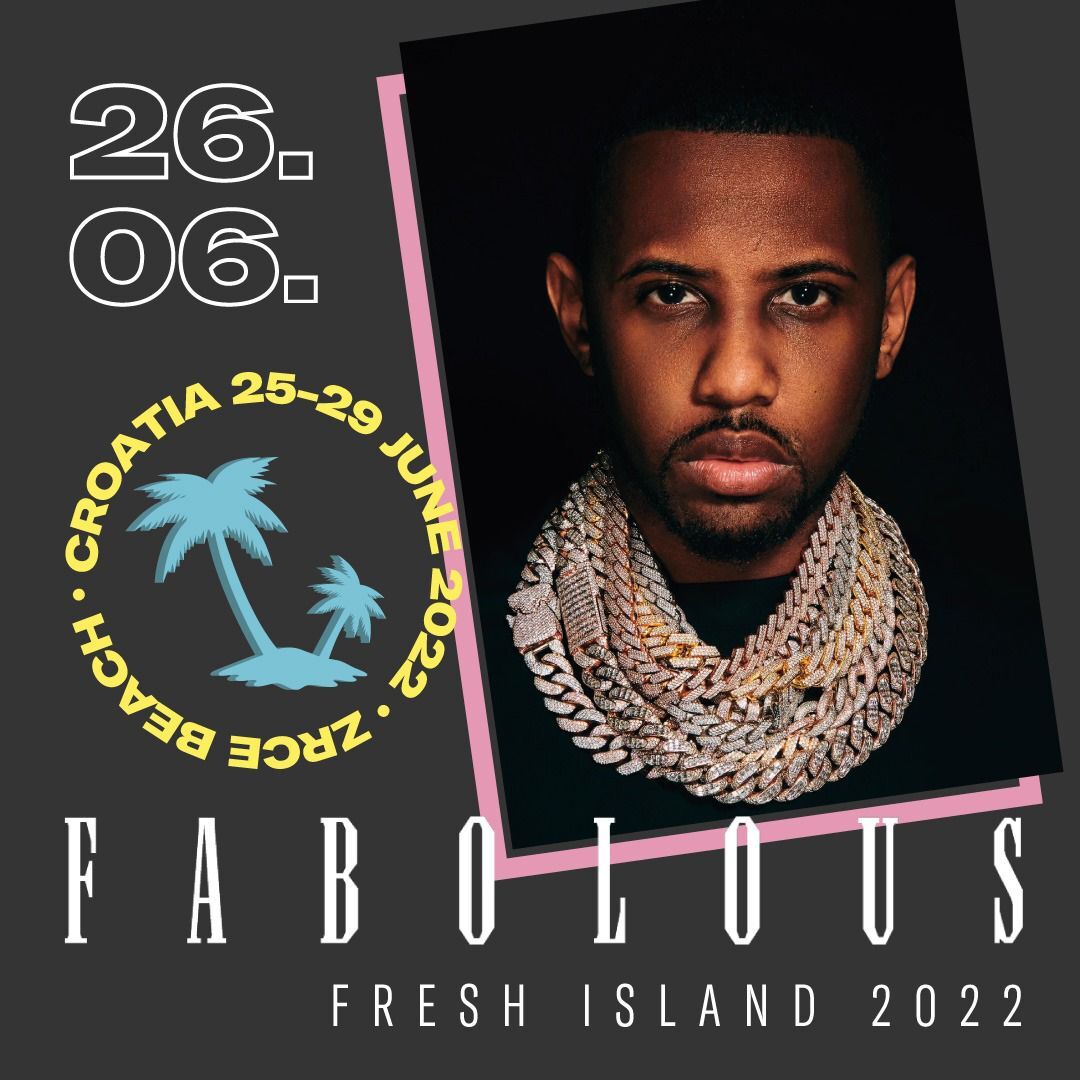Due to visa delays, Skillibeng unfortunately won’t be able to perform at Fresh Island next week.

Our team has worked hard to bring you a great artist as a replacement. We are presenting you Brooklyn’s finest - Fabolous who will fire up the stage on Sunday night at club Aquarius