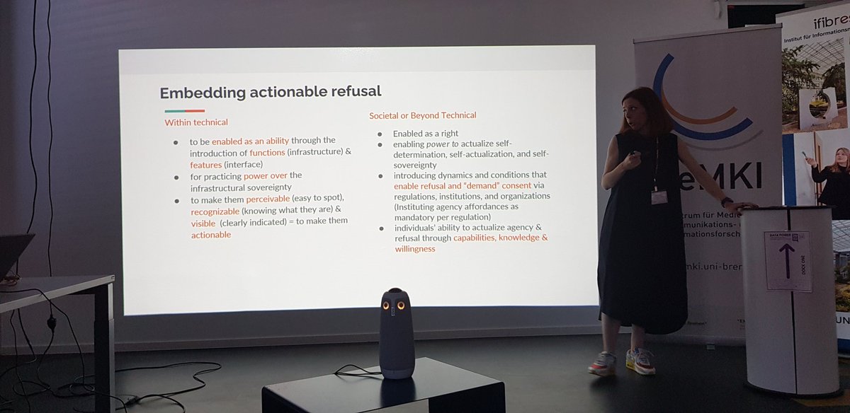 DataPowerConf's tweet image. Followed by an equally fascinating presentation by @pop_stefanija about the #right to #refusal to data power. Q: Refusal or Resistance?

#DataPower2022