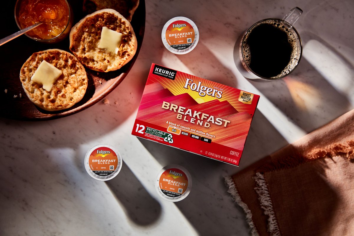 Made to make your morning ☀️ The same smooth, mild and mellow flavors you love in Folgers Breakfast Blend coffee are now available in <a href="/Keurig/">Keurig</a> K-Cup® Pods. Learn more: spr.ly/6014z9P7Y